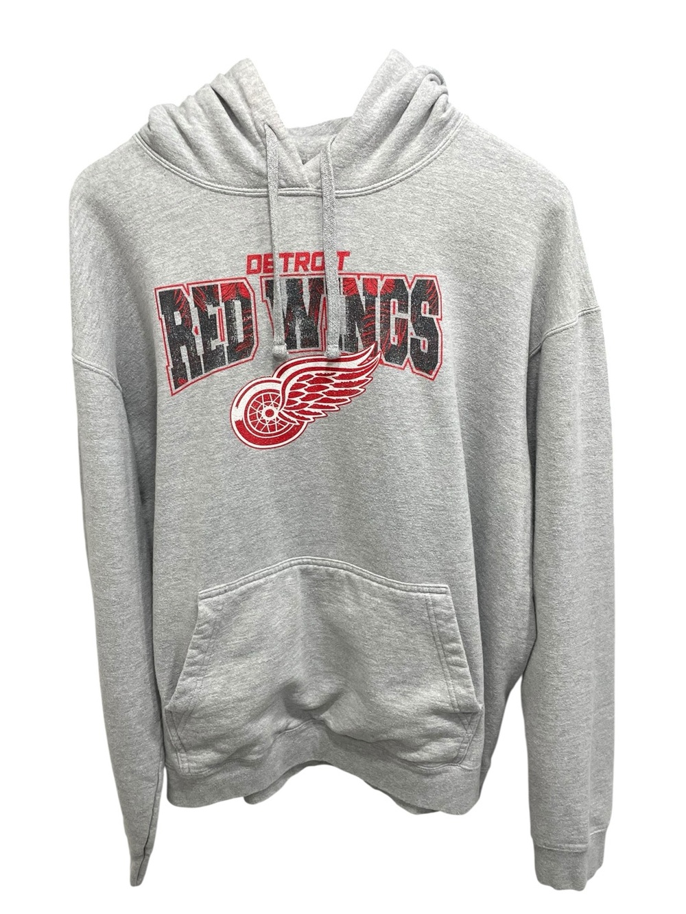 Red Wings Gray Hooded Sweatshirt Detroit Red Wings Hoodie Size 2XL
